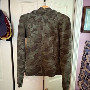 Lululemon Athletica Green Camouflage Scuba Hoodie